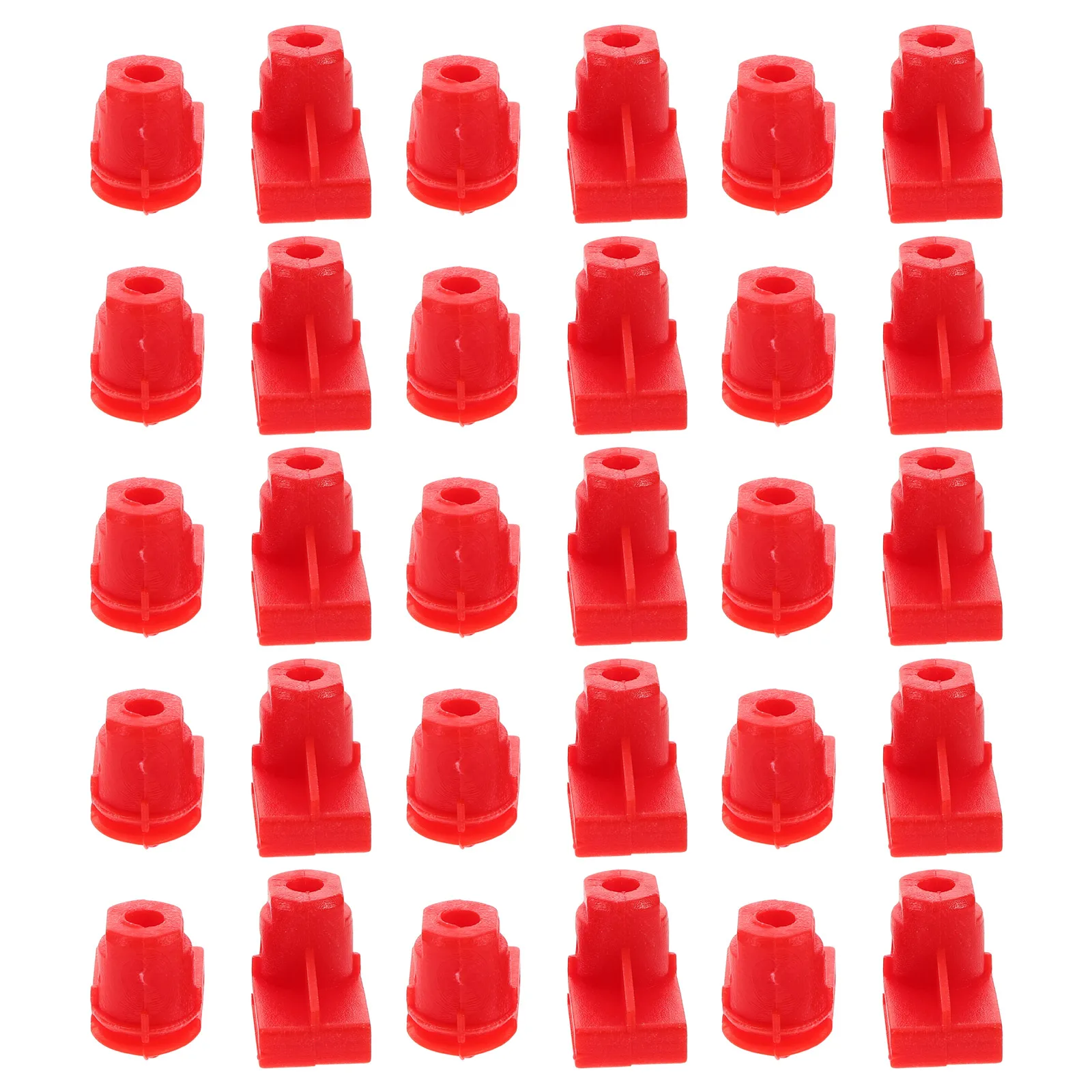 

30pcs Car Bumper Nut Nuts Front Barrel Fasteners Hardware Panel Engine Screws Gas Tank Red Plastic Durable Stylish Easy