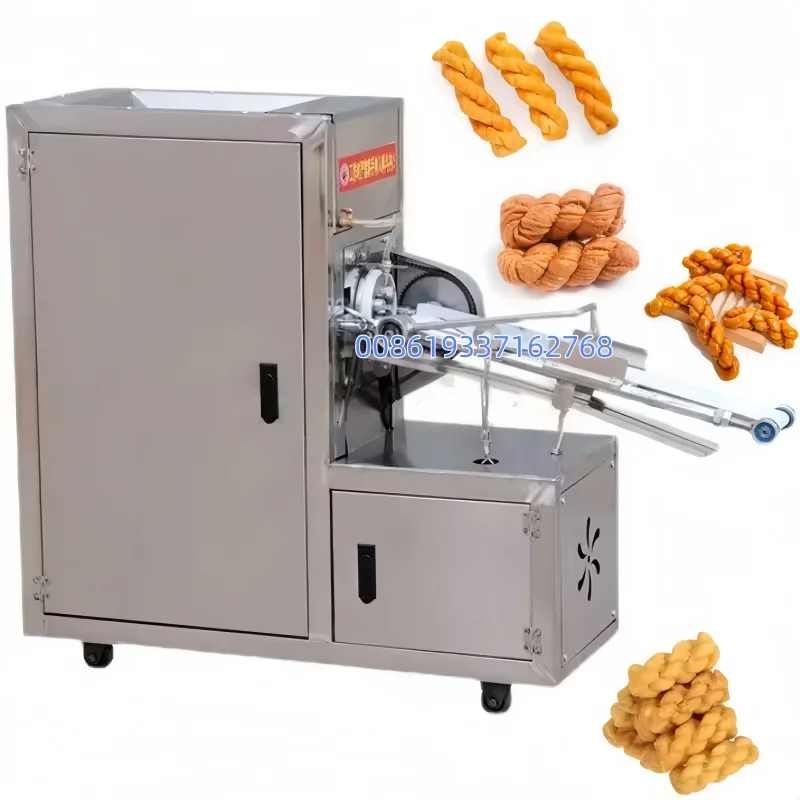 Soft Pretzel Making Machine Hemp Flowers Twist Dough Forming Machine Fried Pretzel Snack Equipment For Commercial Sale