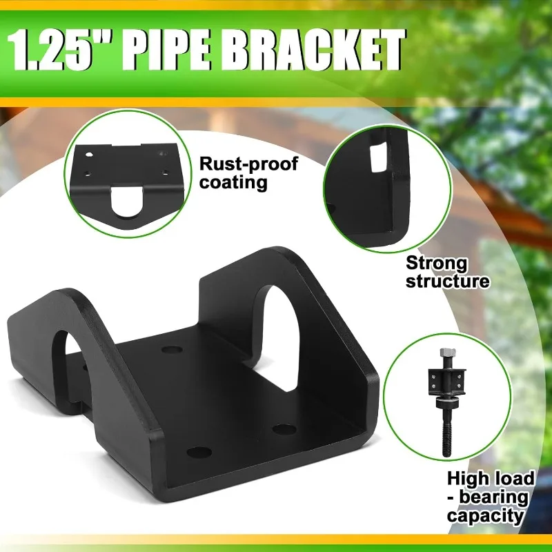 

1PC Heavy-Duty Treehouse Support Bracket for 1.25'' Diameter Lag/TAB Static Support Plate Steel Outdoor Deck Construction