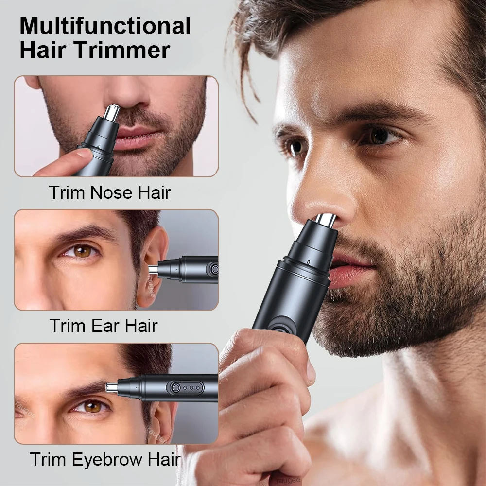 Electric Nose Hair Trimmer Battery Powered Travel Portable Nose Hair Cutter Mini Clipper For Men Eyebrow Ears Nose Hair Trimmer image 2