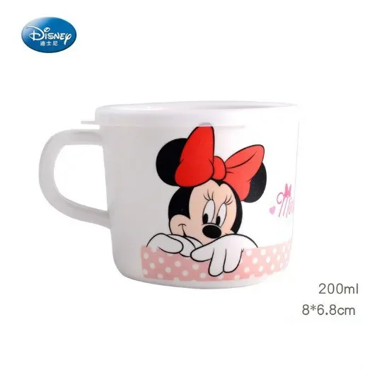 Disney Mickey Minnie Cartoon tableware Child feeding supplies Baby tableware rice bowl Dinner plate, cup, spoon Cutlery Set