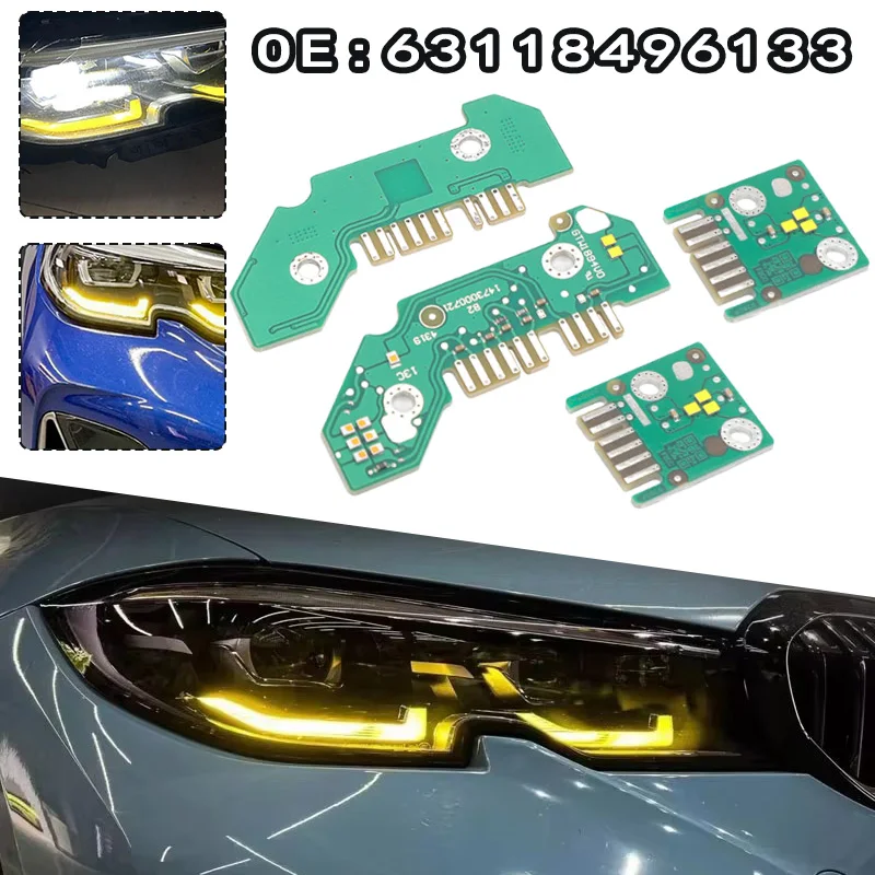 

63118496133 63118496137 63118496138 1SET Yellow Angel Eyes DRL LED Headlight Boards For BMW G20 330e 330eX 330i 330iX M340i