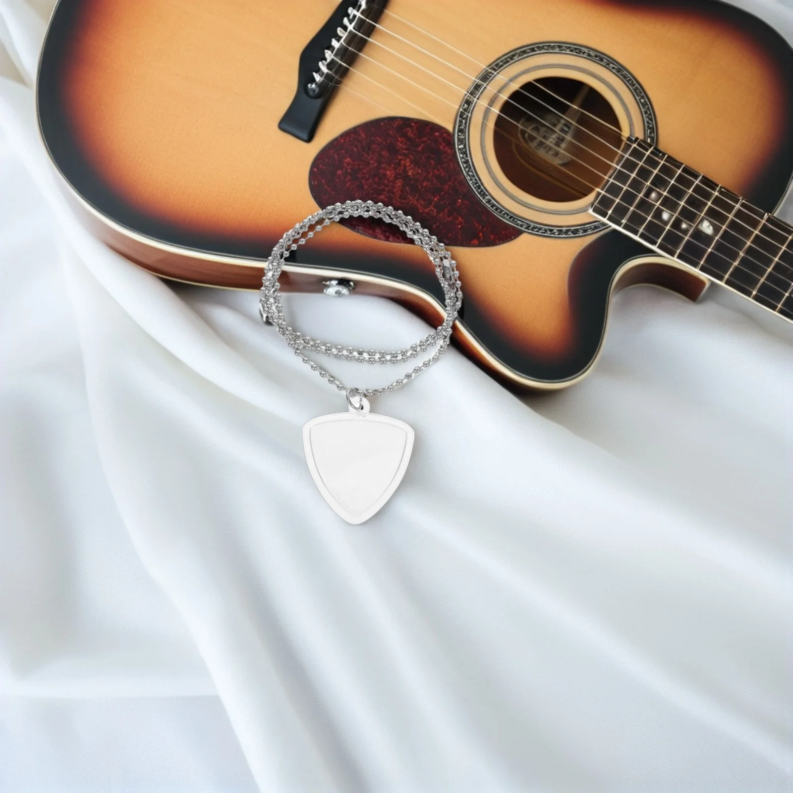 

2 Pcs Keychain Guitar Pick Collection Box Display Picks Storage Pendant Holder Transparent Necklace Acoustic Case
