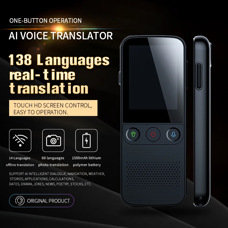 

T10 Pro 138 Language Instant Voice Translator Simultaneous Translator Portable Offline Translator Assistant Without Internet