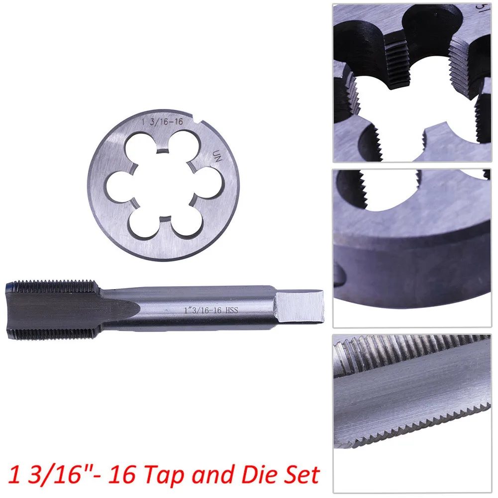 Brand New Indoor Outdoor Thread Tap Die Right Tapping 1 3/16 - 16 HSS Replacement Right Hand TPI UN Tap And Die