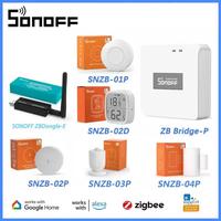 SONOFF Zigbee3.0 Bridge Pro/T&H Sensor/Door Sensor/Switch/Motion Sensor/ZBMINI-L2/SNZB-02D/01P/02P/03P Control Via Ewelink Alexa