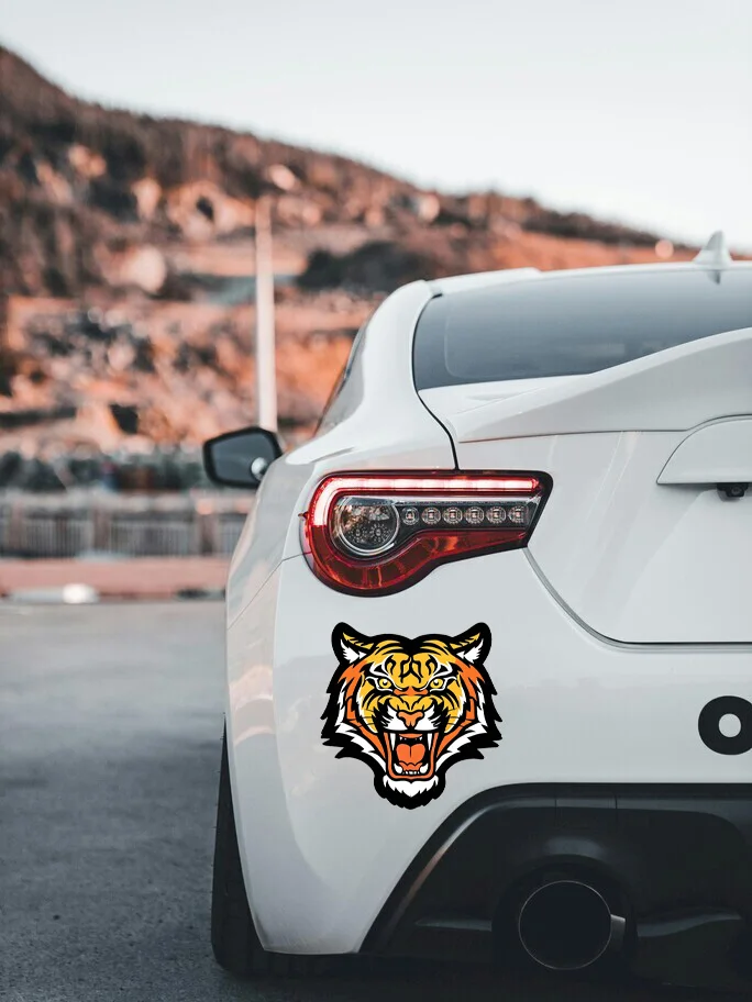 Roaring Tiger Vinyl Car Stickers, Wildlife Stickers, Used for Car, Motorcycle, Helmet, Laptop Decoration