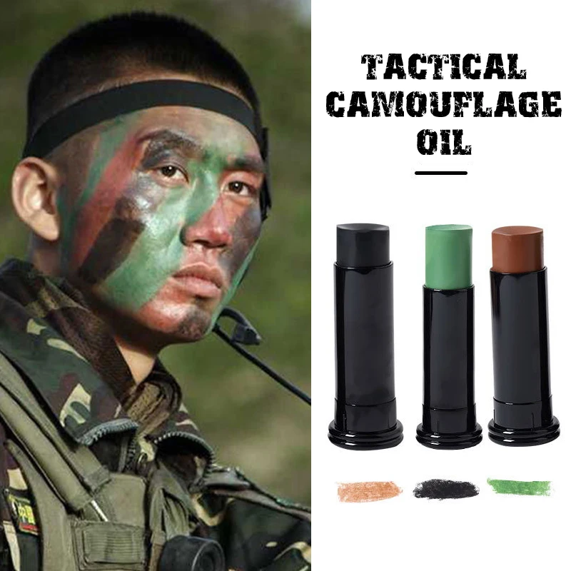 Camo Woodland Supplies Face Topcoat Pickup Sticks Topcoat Camouflage Paint Stick Rotating Bottom Face Paint Face Camouflage Oil