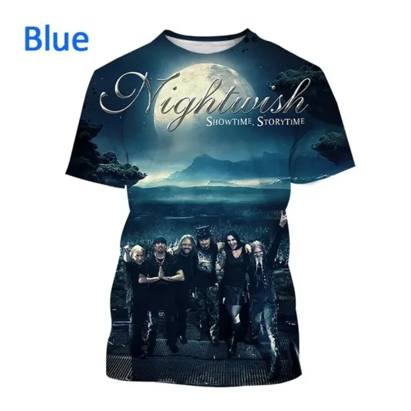 

New Rock Nightwish T-shirts Male 3D Print Men Women Hip Hop Trend Short Sleeve O-Neck Tee Harajuku Casual Y2k Top Men's Clothing