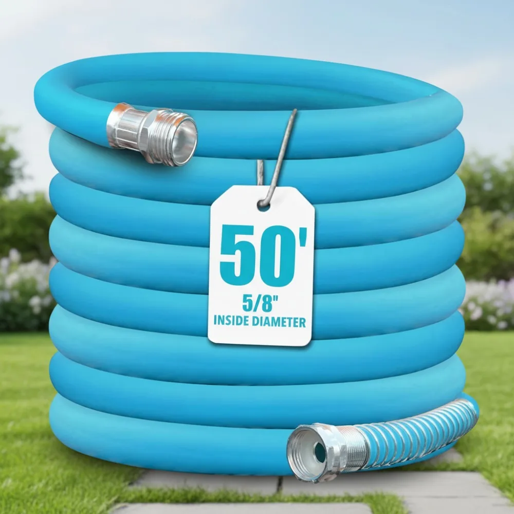 

Flexible Kink-Free Garden Hose 50ft 450 PSI High Pressure Lightweight Watering Tool for Home Lawn Care