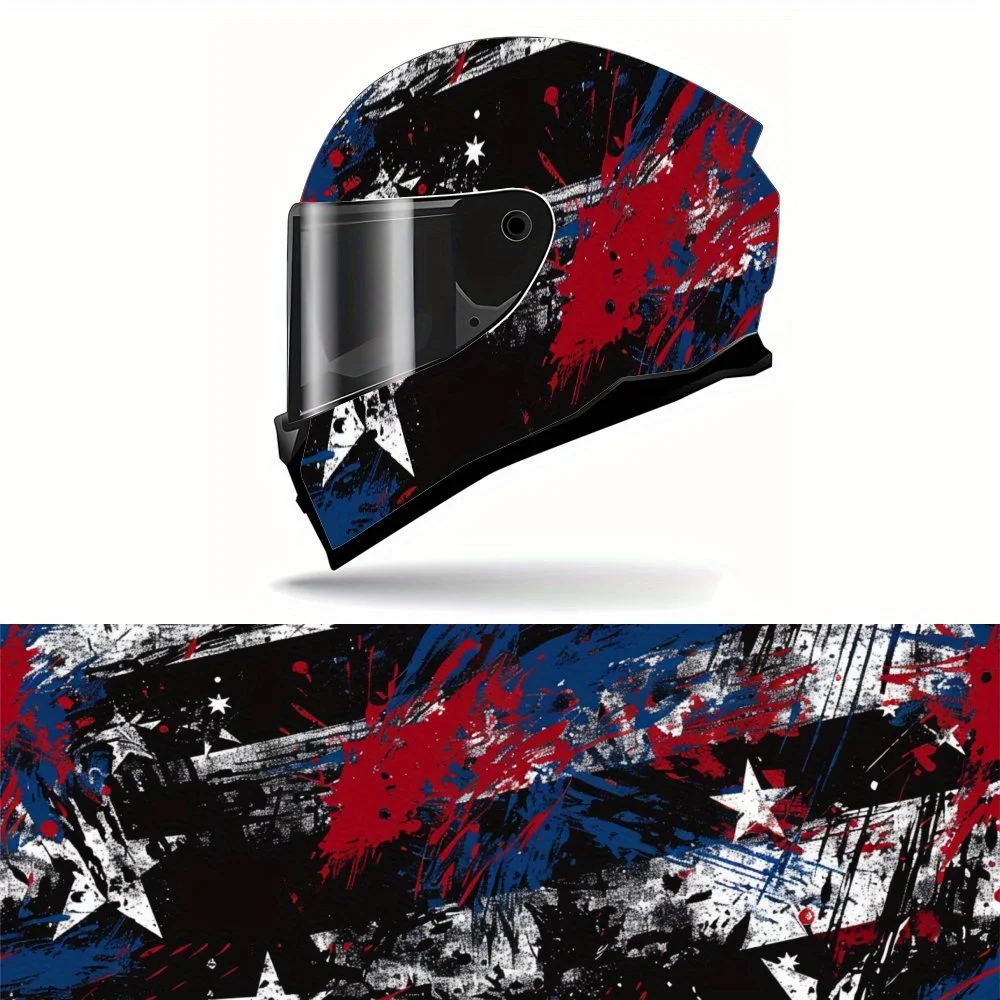 Starburst shine, star theme graphic motorcycle helmet decal, vinyl graphic sticker, waterproof and wear-resistant, high quality