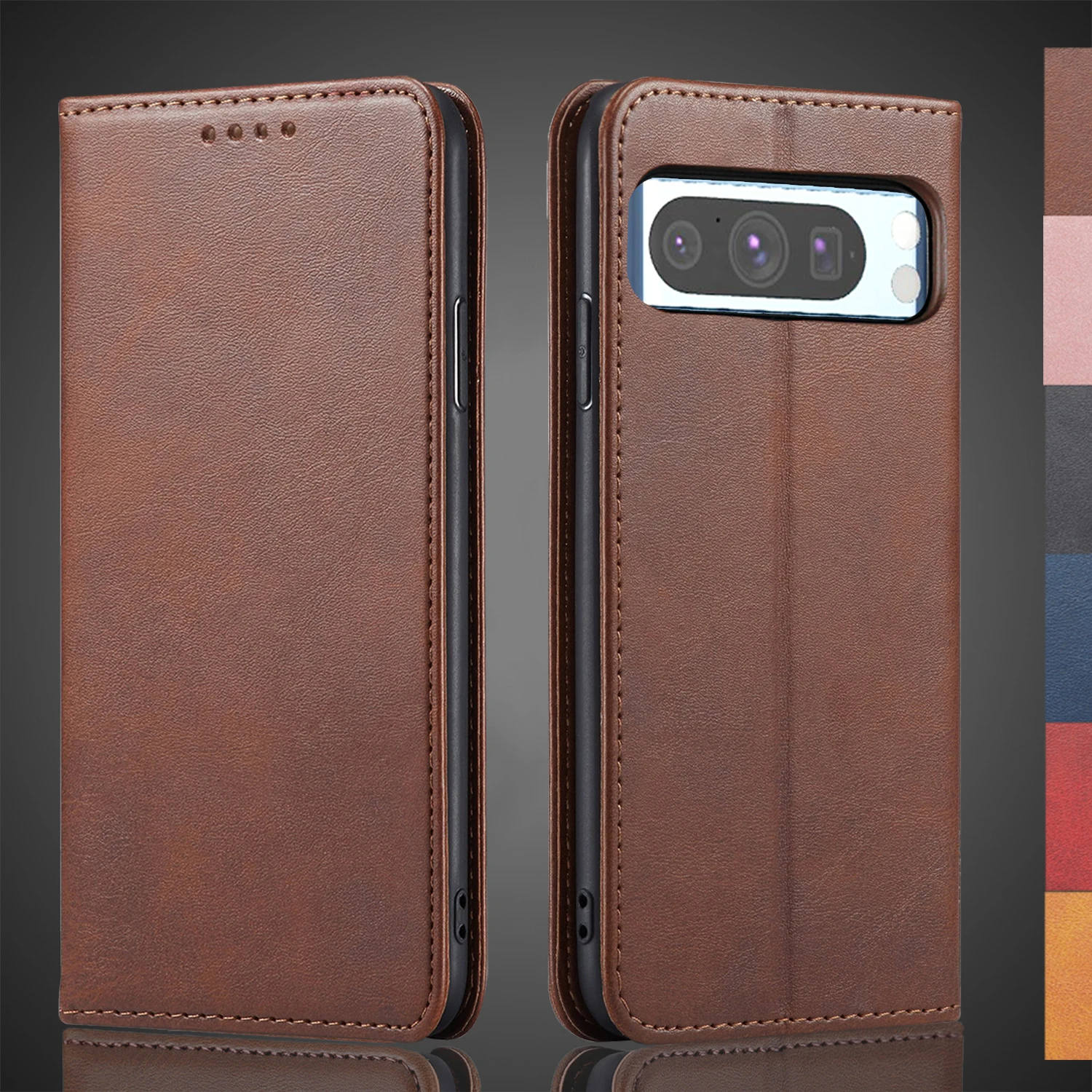 

Кожаный чехол с магнитным притяжением для Google Pixel 8 Pro/Pixel8 Pro, кобура с откидной крышкой, чехол-бумажник, сумки для телефона, Capa Fundas Coque