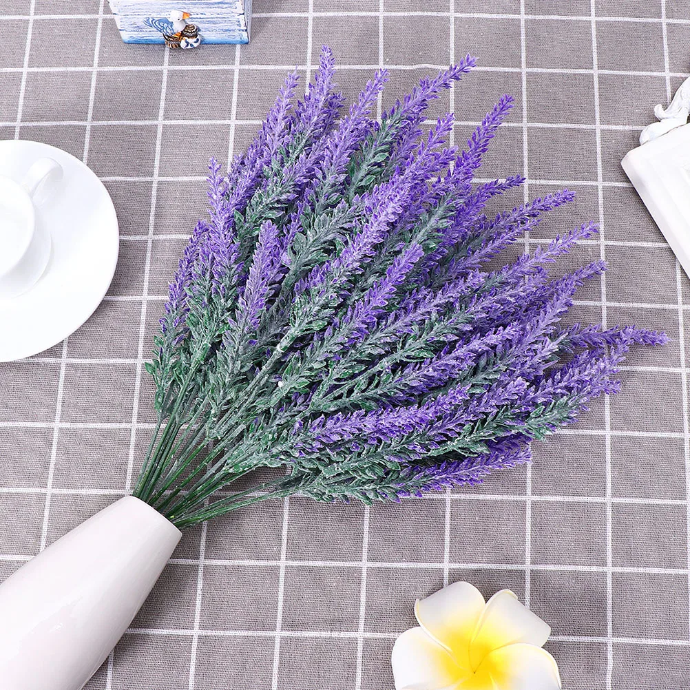 

6 Pcs Artificial Lavender Realistic Imitation Fake Decorate Wedding Decorations Flowers Reusable Bouquet Balcony