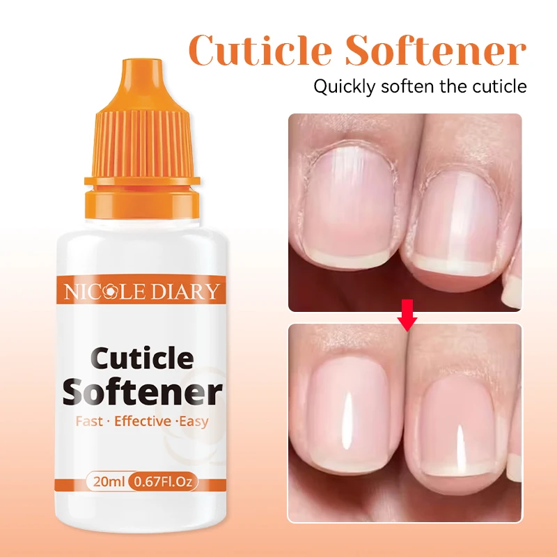 نيكول دياري 20 مللي مزيل بشرة الأظافر جل تليين سريع للبشرة الميتة العناية بالأظافر اللطيفة منظف بشرة سهل للتقليم