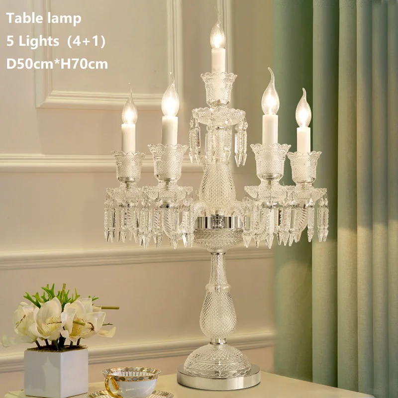 European luxury crystal floor lamp hotel banquet hall wedding decoration floor /table lamp living room lighting fixtures