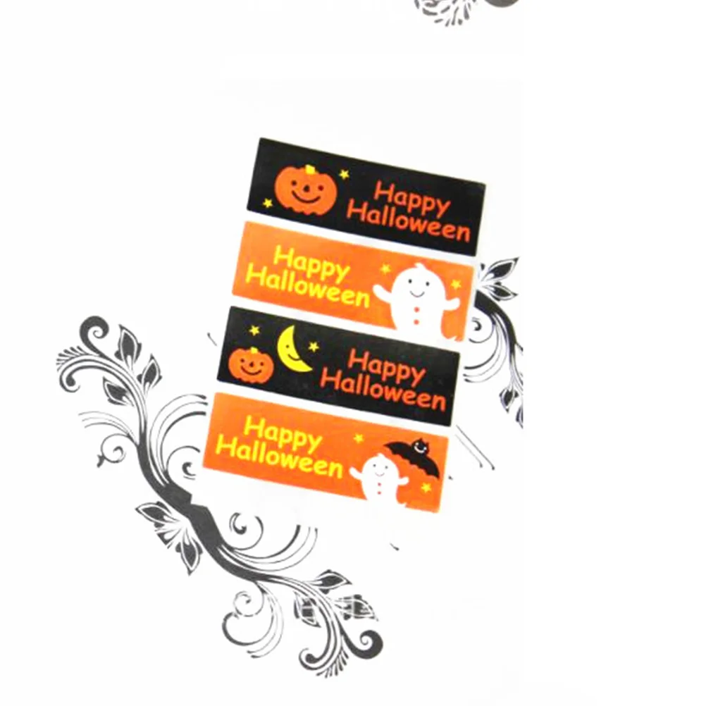 

48 Pcs Decorative Stickers Ghost Halloween Seal Funny Atmosphere for Packaging PVC Adhesive