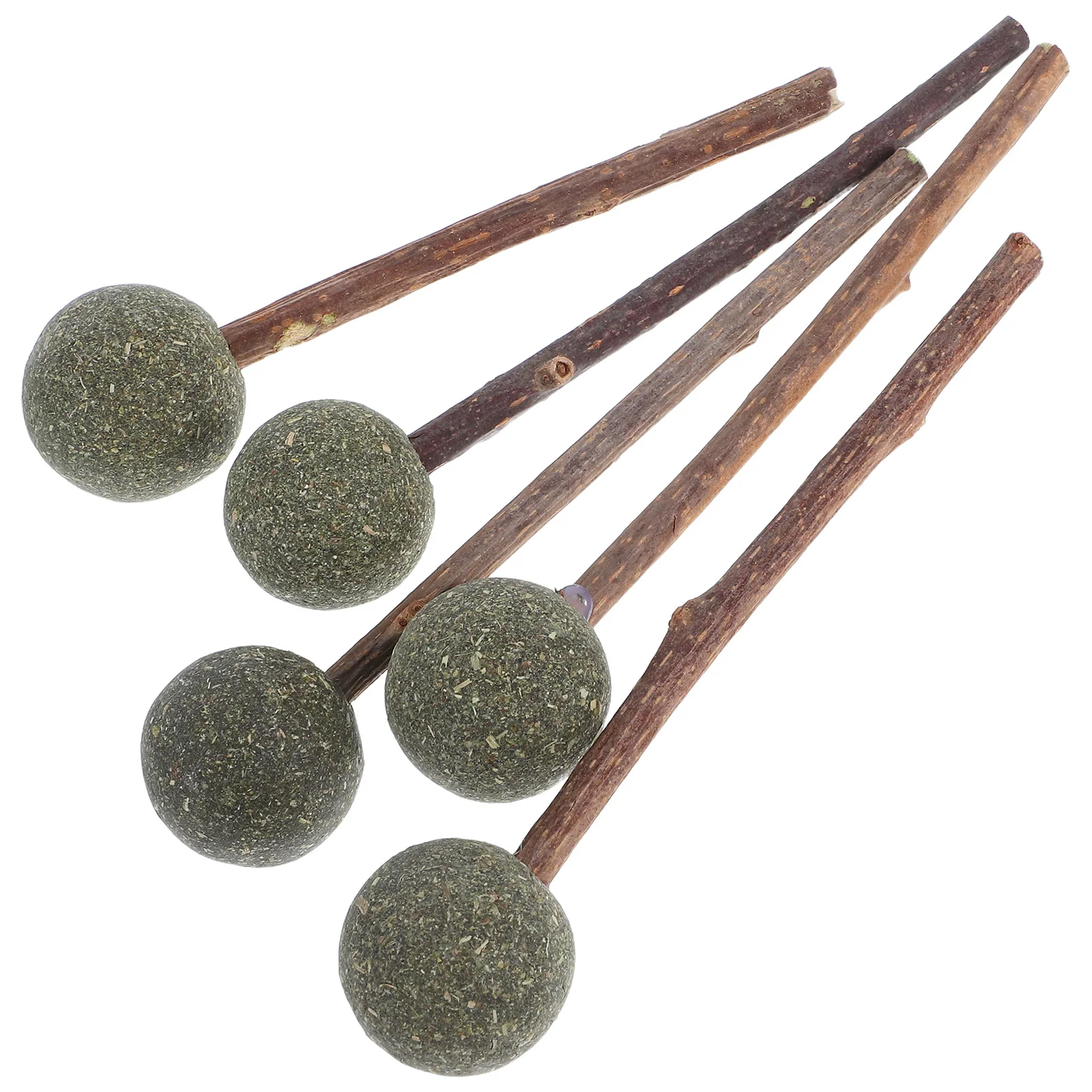 5pcs Cat Grass Lollipop Chewable Dental For Small Medium Cats Molar Cleaning Stick Catnip Ball Treat Play Training Gift Pet Cat