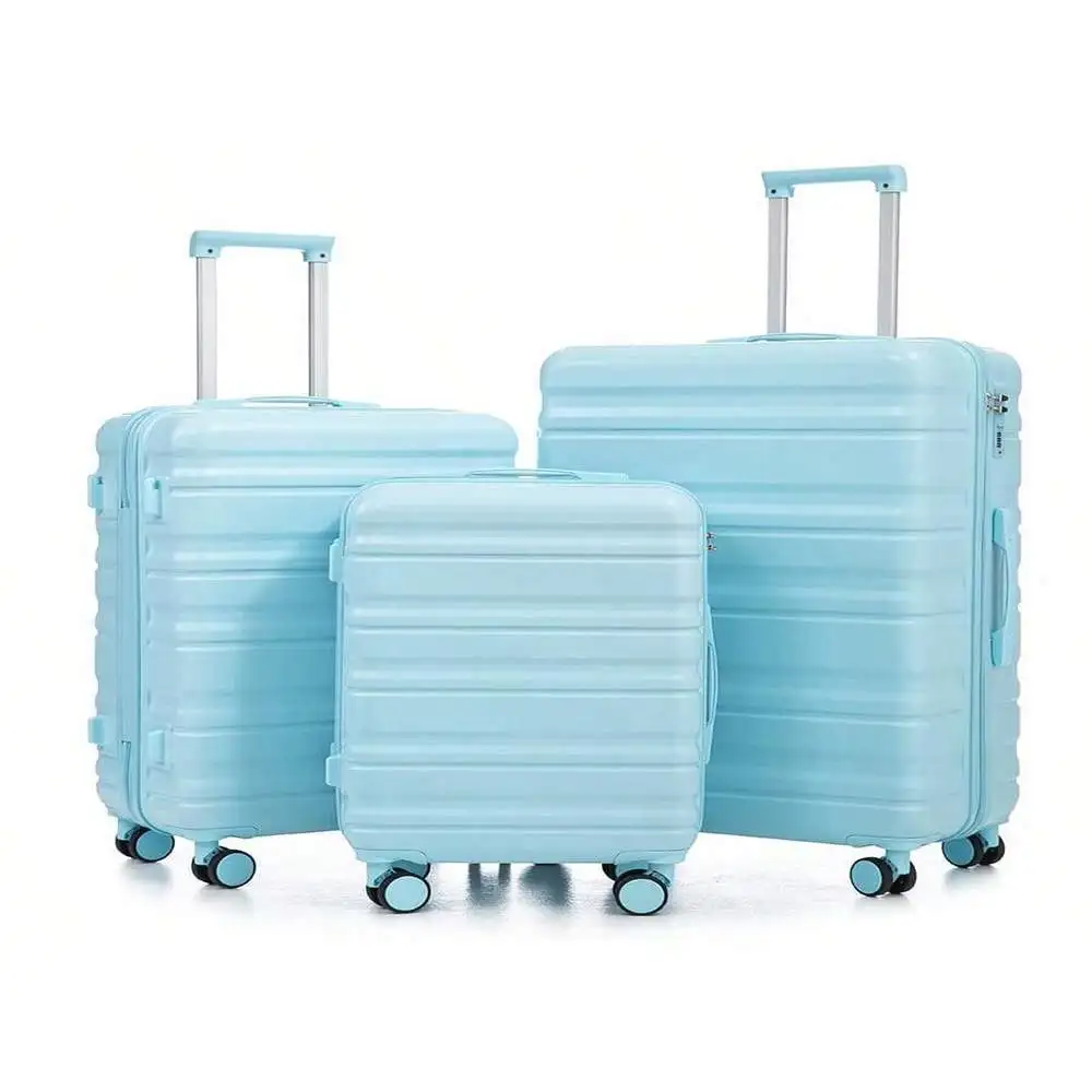 مجموعة أمتعة مكونة من 3 قطع - عجلات دوارة صلبة ABS خفيفة الوزن ومتينة ومقاومة للماء للسفر #1
