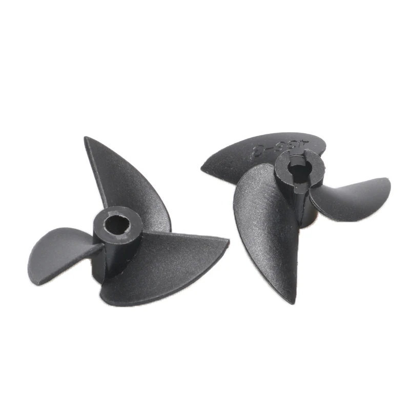 2Pairs CW CCW 3-Blades Propellers 35/36/55mm Dual Motors Nylon Props Fit 3/4mm Shaft for RC Electric Boat Model DIY Accessories