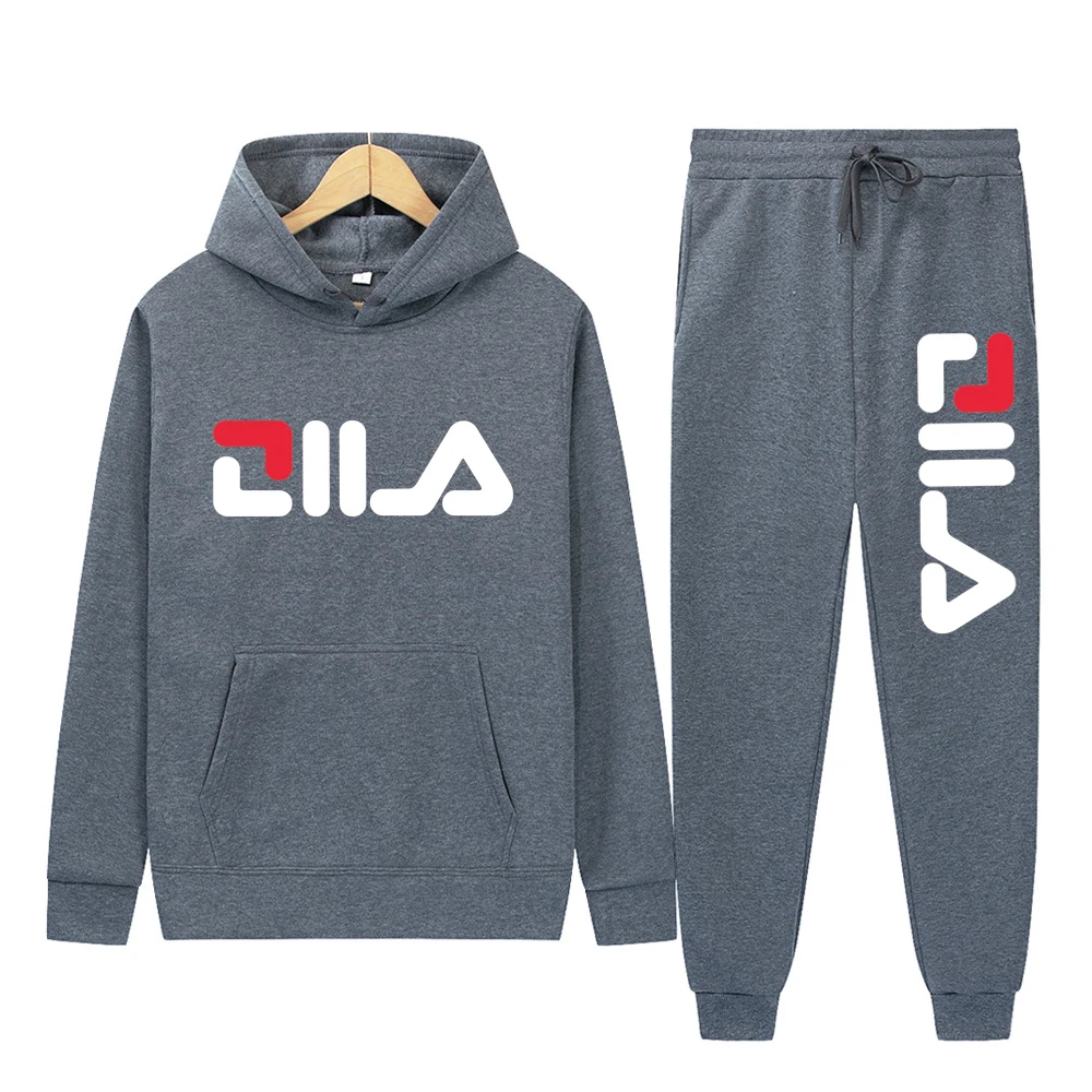 مجموعة هوديي وركض بطباعة جرافيك مشهورة، عصرية ومريحة، طراز بدون موسم #5