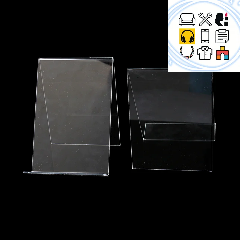 Soporte acrílico para exhibición de libros, marco de fotos, soporte para obras de arte, organizador, soporte para exhibición de productos, accesorios para escuela y oficina