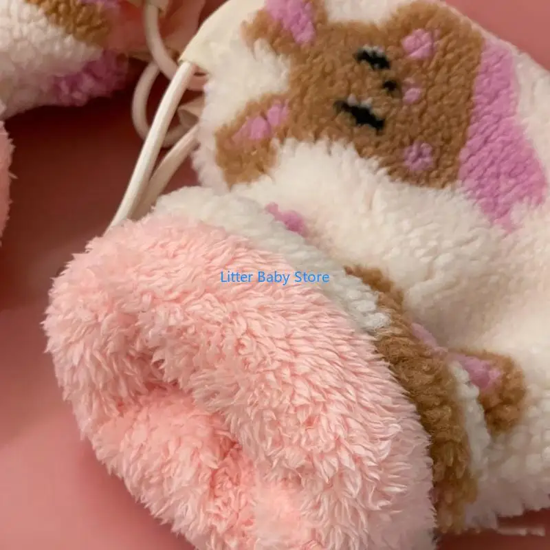 

N80C 1 Pair Cartoon Scooter Mittens Children's Balance Car Gloves Warm and Soft Hand Gloves for Outdoor Sports Activities