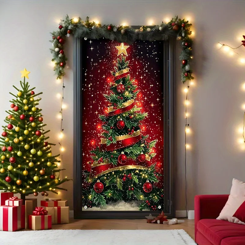 VIKAMA Weihnachtsmann, Feiertag, Eingangstür, Wandteppich, Banner für drinnen und draußen, Weihnachtsdekoration und Party-Atmosphäre-Dekor
