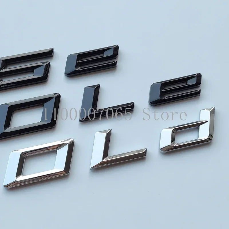 New Italic Font Numbers Letters 740e 745e 740Le 740Ld ABS Emblem for 7 Series Electric Power Car Trunk Nameplate Logo Sticker