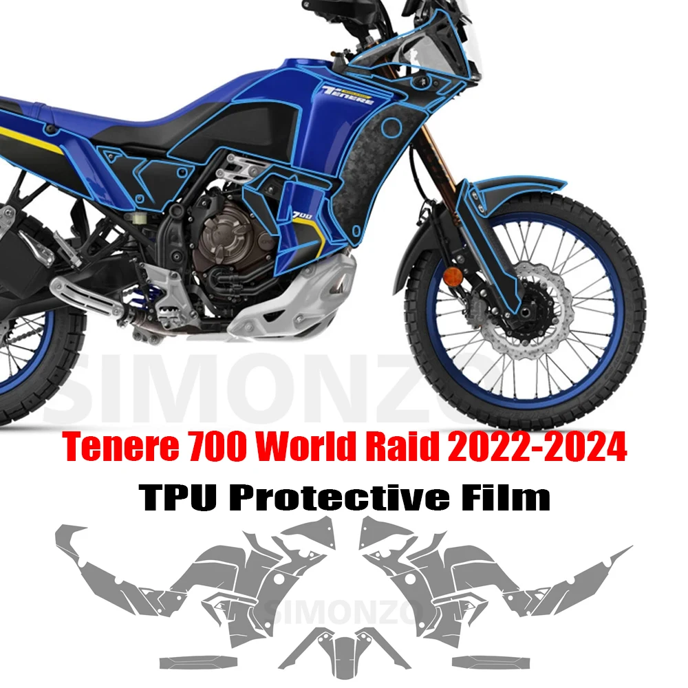 

Tenere 700 T700 T7 TPU Protection Film Body Protection Sticker Kit Paint Protective Film For Yamaha Tenere 700 World Raid 2022-