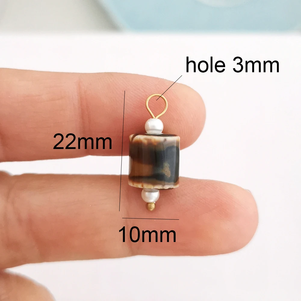 Ceramics Pendant Charm for DIY Jewelry Making