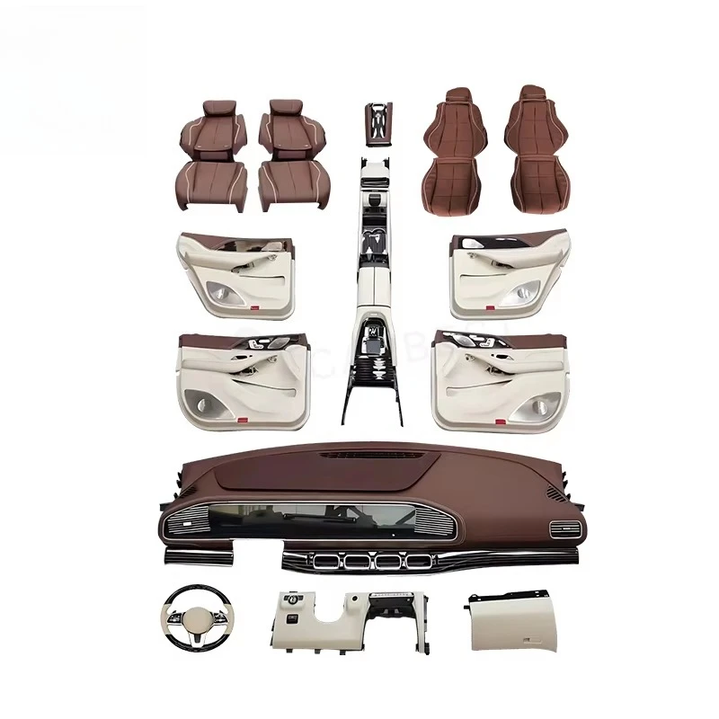 SUV Interior Refurbishment Full Dashboard Seat Door Panel Upgrade Kit for X166 GL GLS 2013-2019