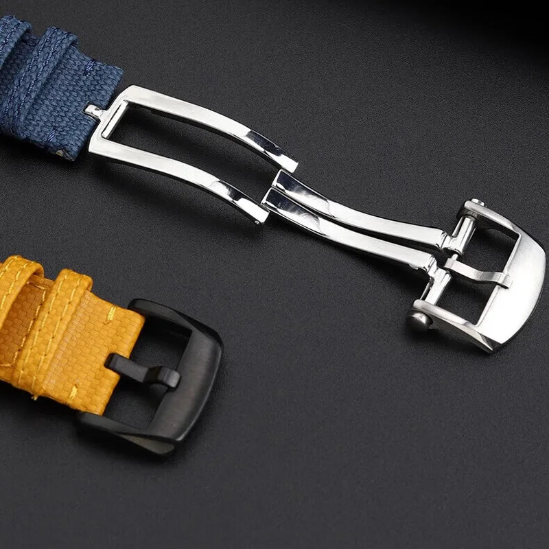 For Breitling Avenger Blackbird watch strap B01 Super Ocean yellow cowhide Watchband men folding Stainless steel buckle 22mm