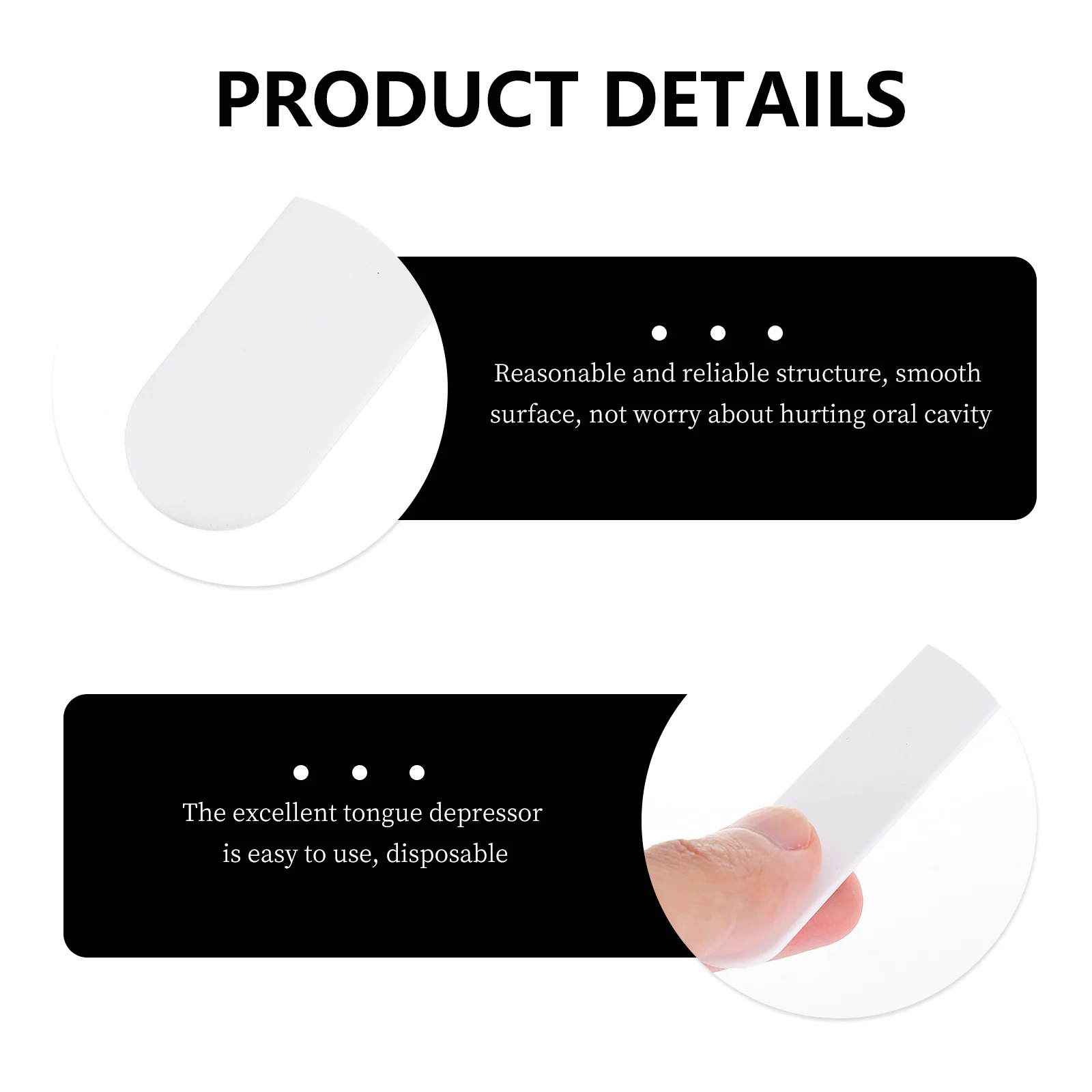 

20Pcs PP Tongue Depressors Professional Disposable Smooth Surface Reliable Practical Stirring Stick