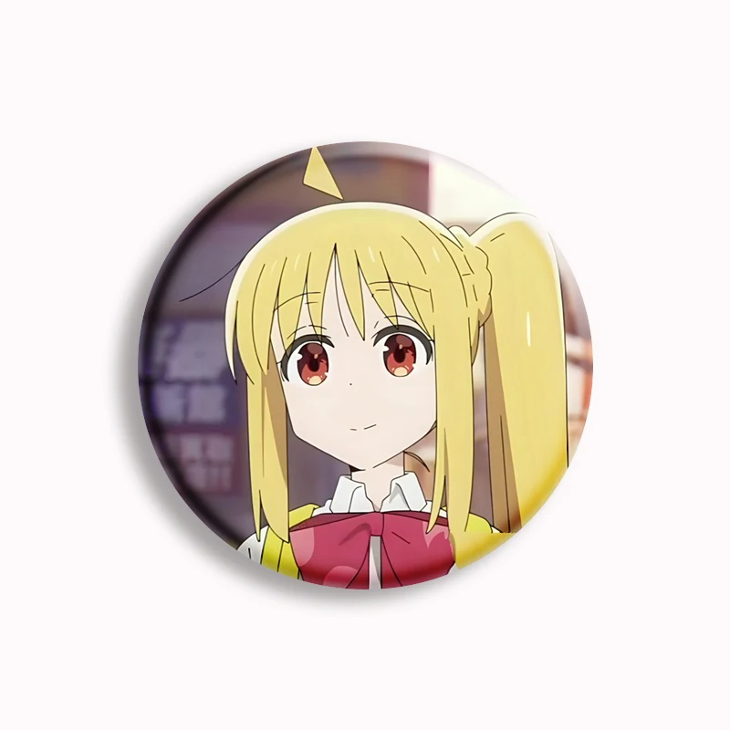 Anime BOCCHI THE ROCK Button Pin Cartoon Character Yamada Ryo Gotou Hitori Brooch Badge Cosplay Decor Fans Collect 58mm