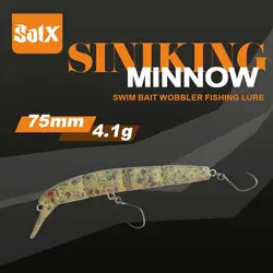 Sinking Minnow 7.5cm 4.1g Weight System HardBait Suspending Wobbler Jerk Bait Artificial Hard Swimbait Fish Lure Pike Wobblers