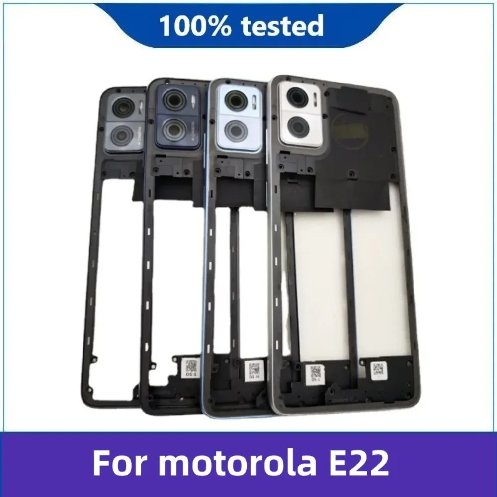 NEW For Motorola Moto E22 Back Cover Middle Frame Holder Housing Repair and Replacement