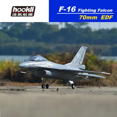 HOOKLL model Wingspan 710mm EDF Plane Jet F16 Fighting Falcon 70mm Ducted Aircraft RC Airplane KIT PNP version