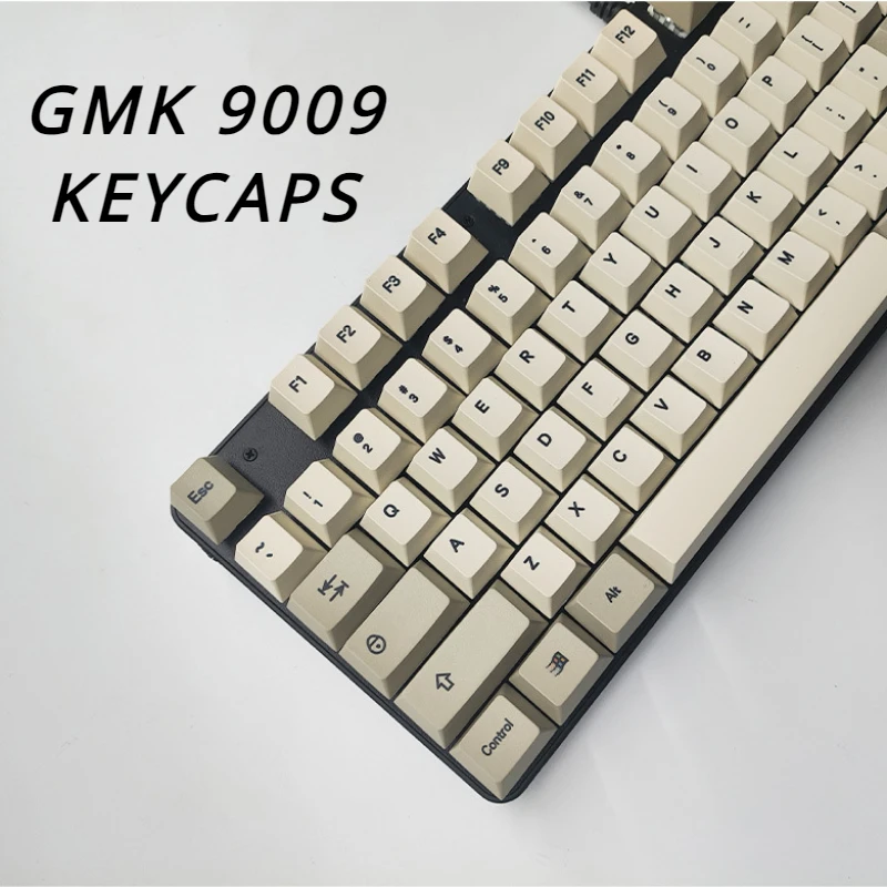 

Колпачки для клавиш GMK9009 Hangul, колпачки для клавиш в ретро стиле под заказ, клавиши для клавиатуры PBT Dye-Sub, русские, японские, тайские, корейские, вишневые, механическая клавиатура для игр