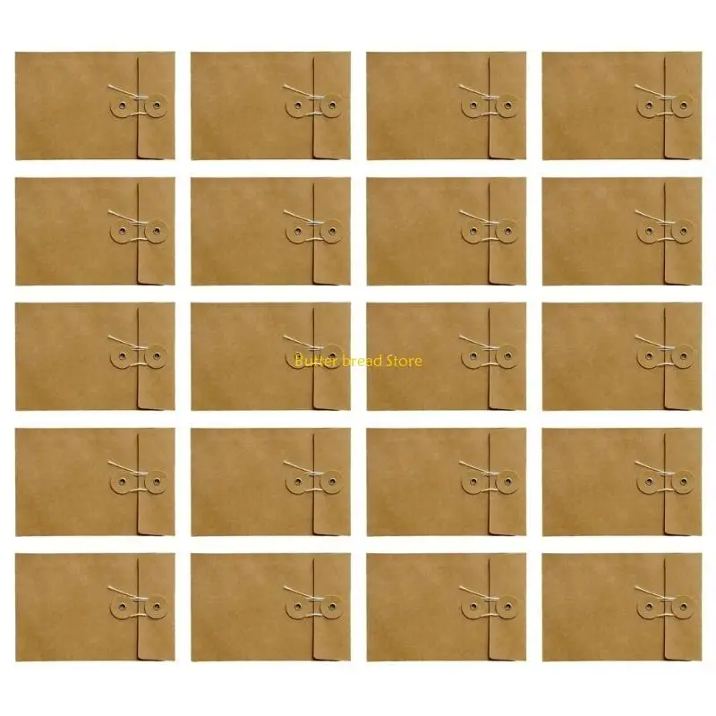 W89Cエンベロープポケット付きボタンと文字列閉鎖郵便用ポストカード請求書の招待