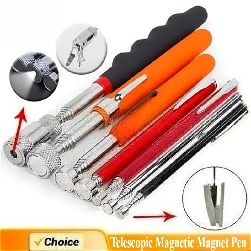قلم مغناطيسي مغناطيسي تلسكوبي صغير محمول، أداة يدوية سعة لخدمة السيارة، مسمار صامولة قابل للتمديد، عصا قضيب الالتقاط #1