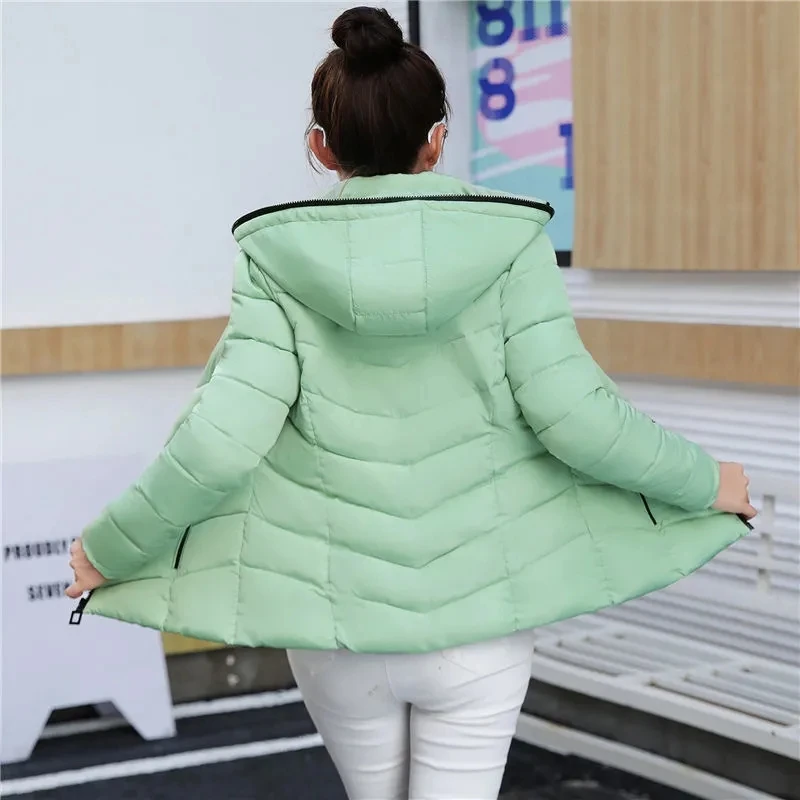 Cotton-Padded Jacket Female 2023 Autumn Winter New Style Short Slim Down Cotton Lady Padded Small Coat Women Parkas