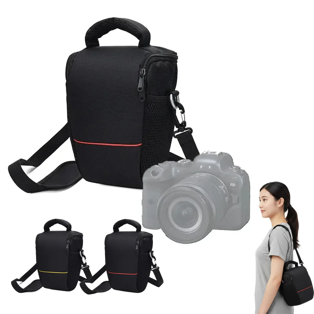 DSLR-Kameratasche, Wasserdichte Nylon-Kameratasche für Canon Nikon Sony DSLRs, SLRs, Spiegellose Kameras, Fotografen SLR-Kamerahülle