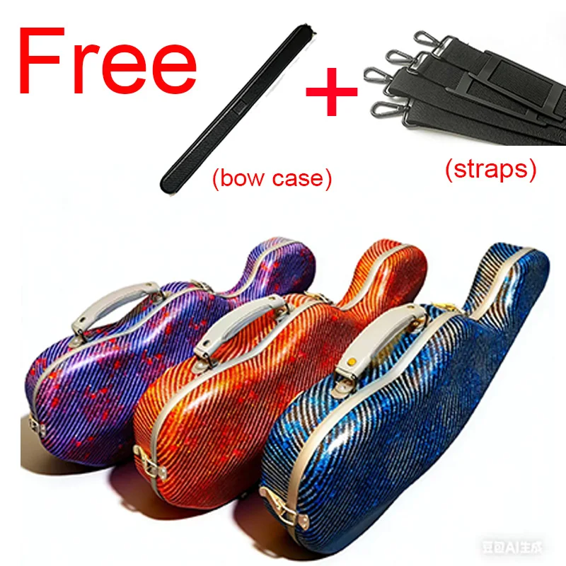 Lightweight Compact 4/4 Violin Box Violin Case with Separate Bow Box