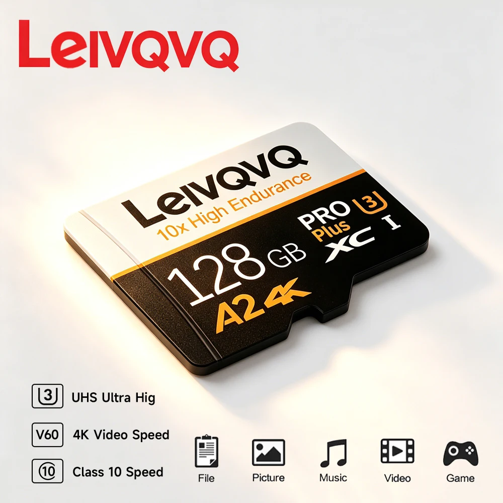 Cartão SD Original LEIVQVQ 128GB de Alta Velocidade Micro TF Flash Card 256GB Cartão de Memória SD 512GB para Dispositivos Eletrônicos Xiaomi