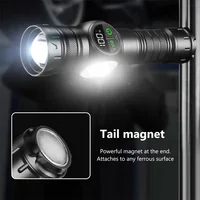 Magnetic USB Rechargeable LED Tactical Flashlight With COB Side Light Camping Fishing Torch 3