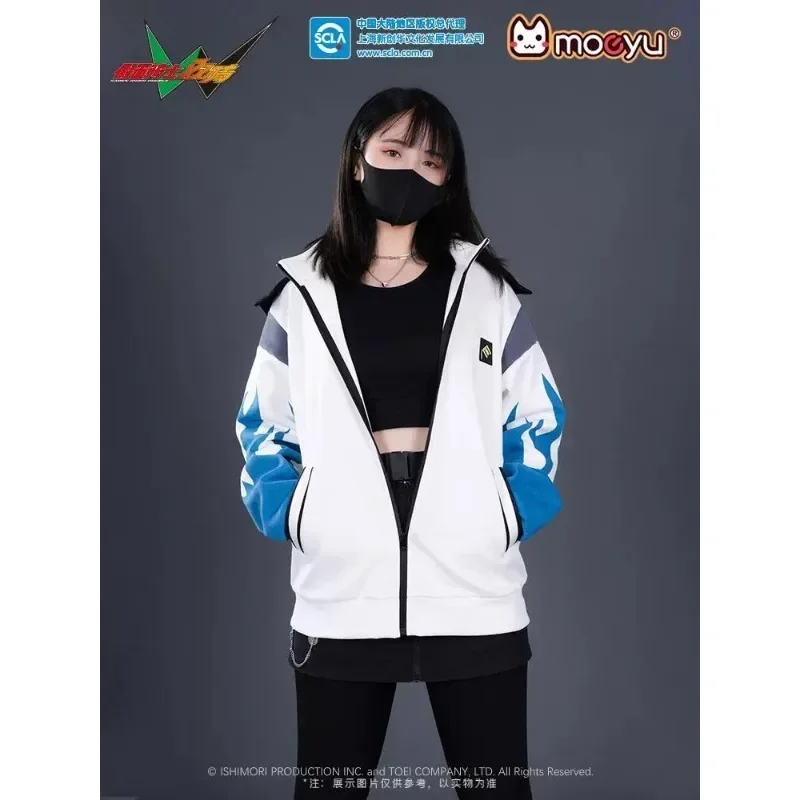 Oryginalny Kamen Rider Eternal Riding Zimowy pogrubiony sweter Eternal Velvet Warm Impression Splicing Hooded Zipper Cardigan