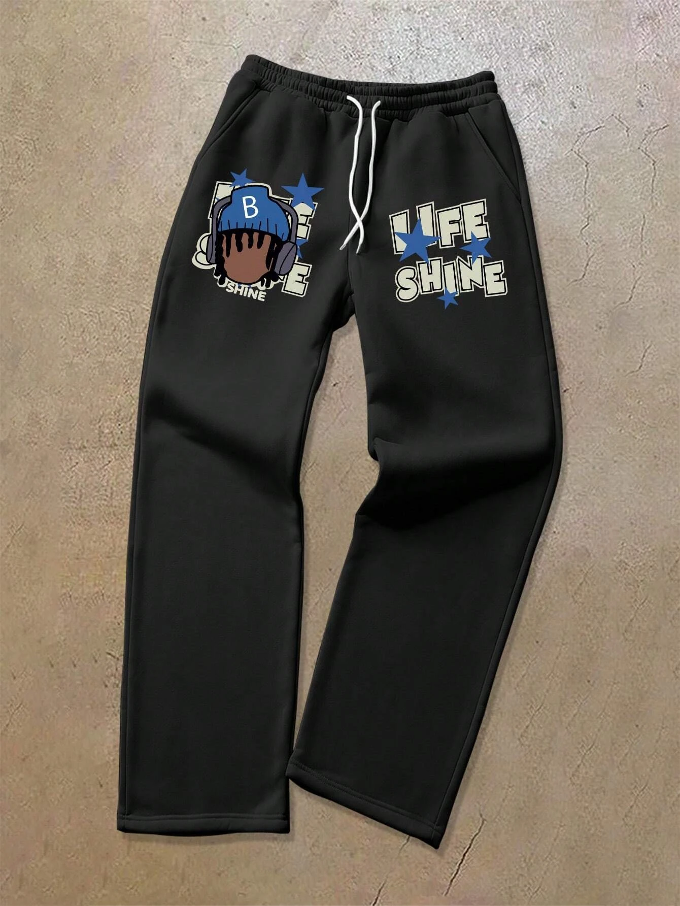 

Мужские спортивные штаны больших размеров с простым принтом на шнурке, повседневные и удобные осенние и зимние спортивные штаны