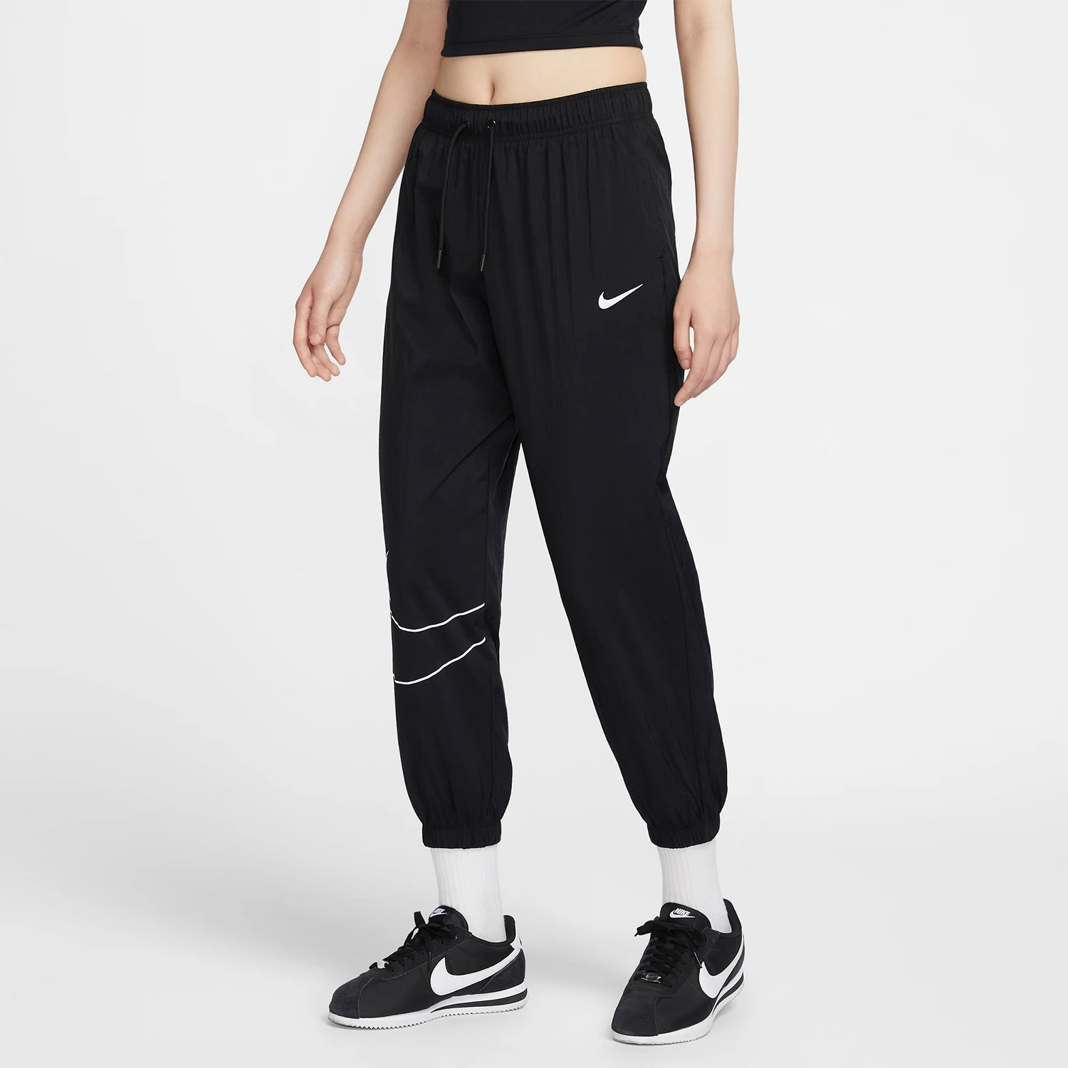 

Официальные женские брюки Nike 2024, новые повседневные брюки с завязками и принтом HM9413-010