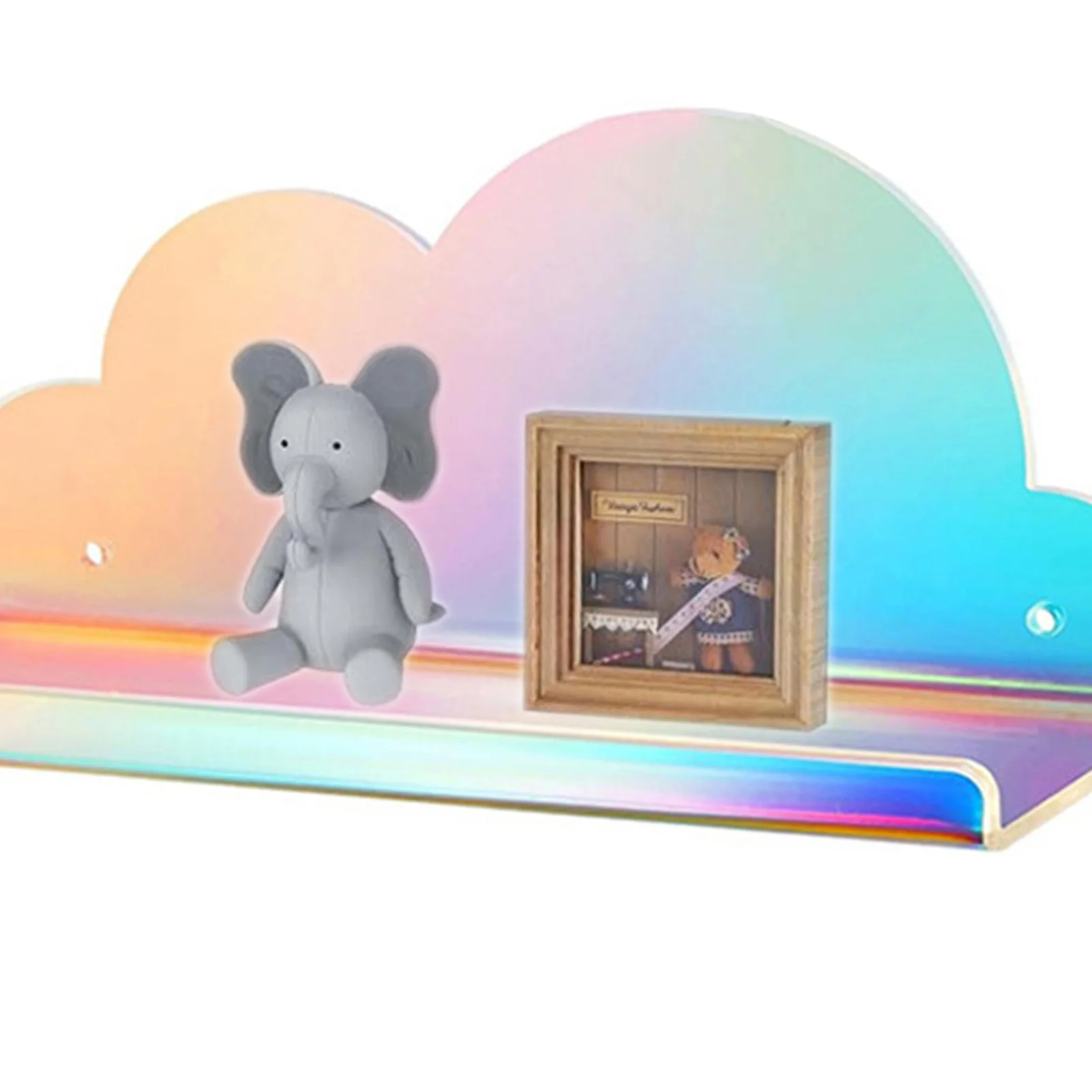 Wall Mounted Acrylic Storage Rack Convenient to Install with Space Saving Design Suitable for Kid Room Bedrooms