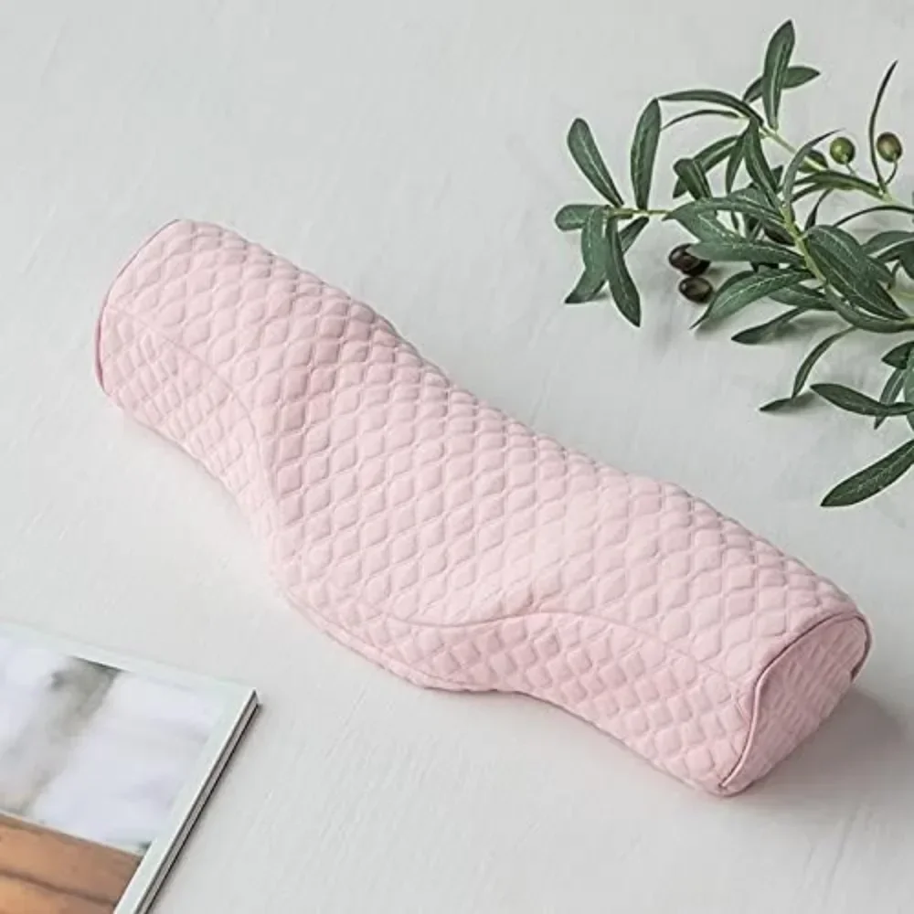 Neck Pillow Cervical Pillow Cylindrical Memory Foam Stiff Neck Relax Sleeping Travel Bolster Pillow for Bed Back Sleepers
